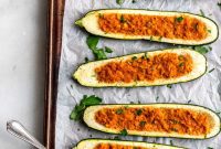 Mediterranean Zucchini Boats with Savory Chickpea Filling