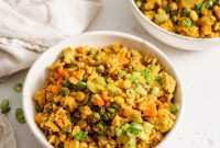 Savory Brown Rice Stir-fry with Tofu Scramble