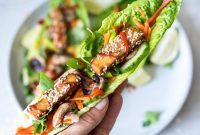 Crispy Sesame Tofu Lettuce Bites