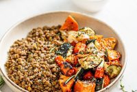 Hearty Roasted Veggie Lentil Bowl