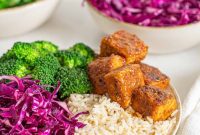 Golden Baked Tempeh Rice Bowls