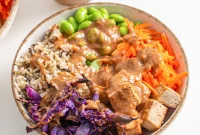 Vibrant Tofu Edamame Buddha Bowl