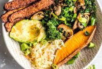 Sunrise Tempeh Bacon Avocado Bowls
