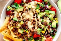 Vibrant Vegan Taco Salad Bowl