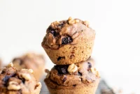 Hearty Whole Wheat Vegan Blueberry Muffins