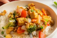 Savory Vegan Cashew Tofu Stir-Fry