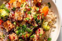 Irresistible Peanut Tofu Bowls