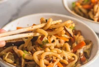 Flavorful Vegan Udon Noodle Stir Fry