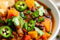 Hearty Butternut Squash Black Bean Chili