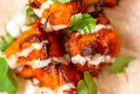 Crispy Buffalo Cauliflower Tacos