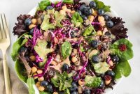 Sweet and Savory Chickpea Blueberry Salad