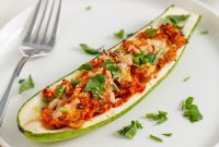 Ultimate Vegan Twice Baked Zucchini Boats