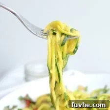 6-Ingredient Easy Vegan Cheesy Zoodles - Low Fat, Low Carb and High in Protein
