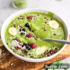 Matcha Smoothie Bowl with Banana and Pineapple - Creamy and Healthy