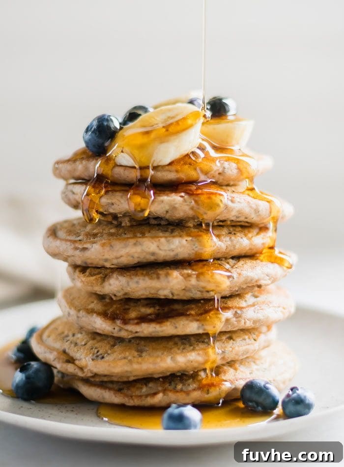 Vegan Chia Seed Pancakes - Running on Real Food