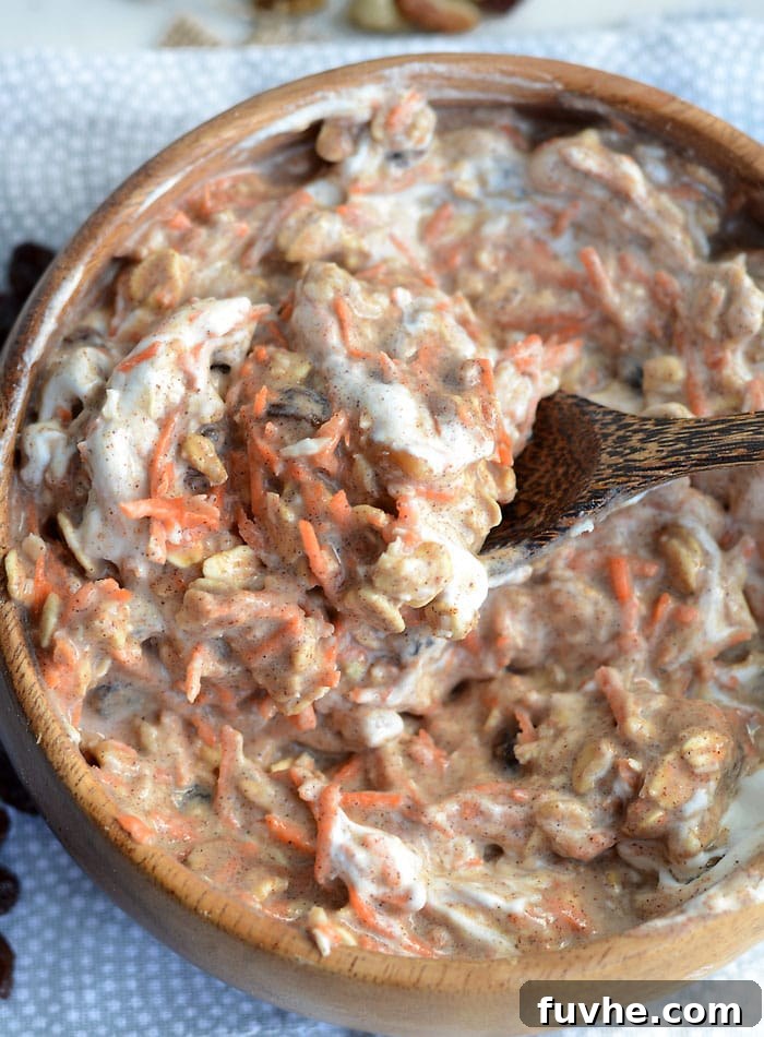 Vegan Carrot Cake Overnight Protein Oats