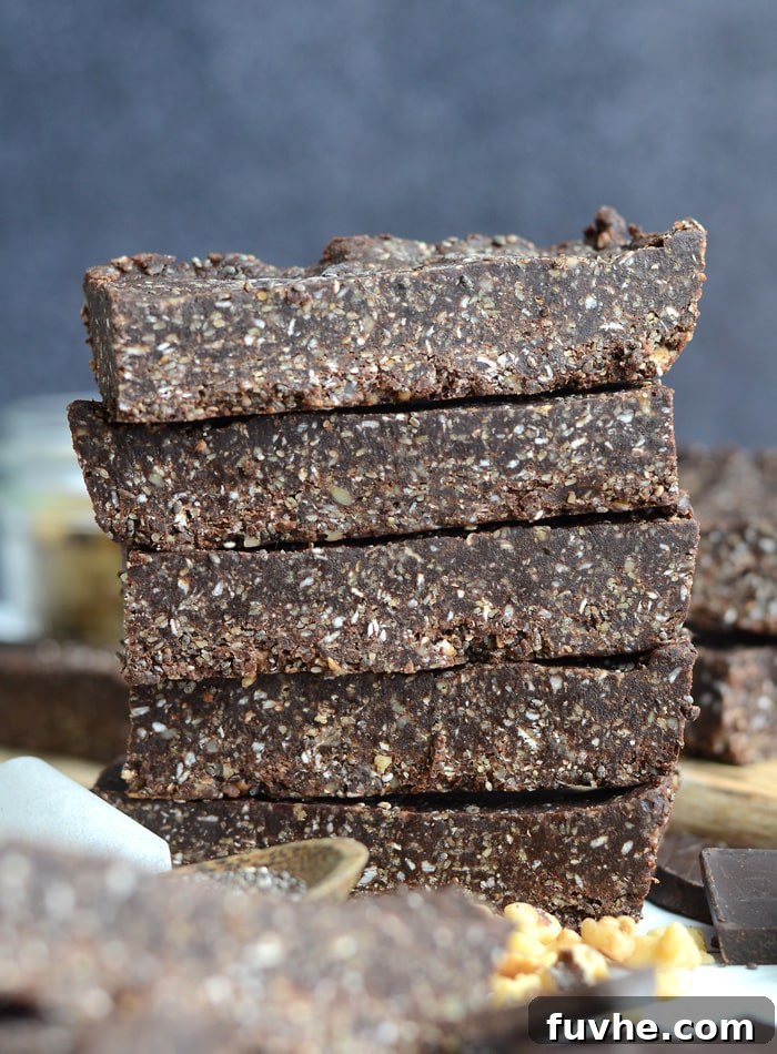 Rise and Shine Inflammation Free 23 Healthy Vegan No-Bake Chocolate Chia Energy Bars