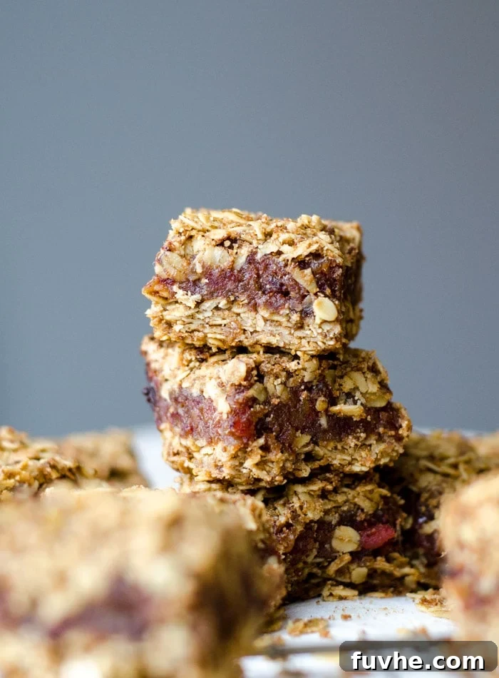 A plate of gluten-free vegan date squares, perfect for a healthy snack or dessert.