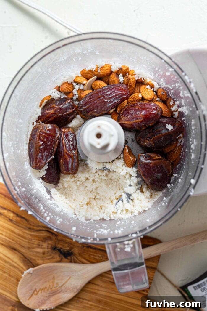 Sweet Swaps from Nature 9 Dates in a food processor.