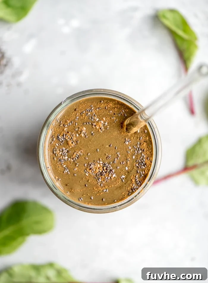 Decadent Choco-Banana Protein Blend 3 Nutrient-dense Banana Chocolate Smoothie with Chia and Flax Seeds - Running on Real Food