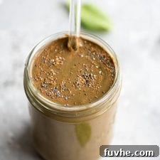 Creamy Dark Chocolate Banana Protein Smoothie with Almond Milk - Running on Real Food
