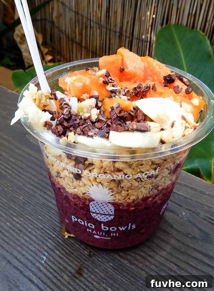 Plant-Based Pleasures in Maui 13 Vegan Acai Bowls at Paia in Maui