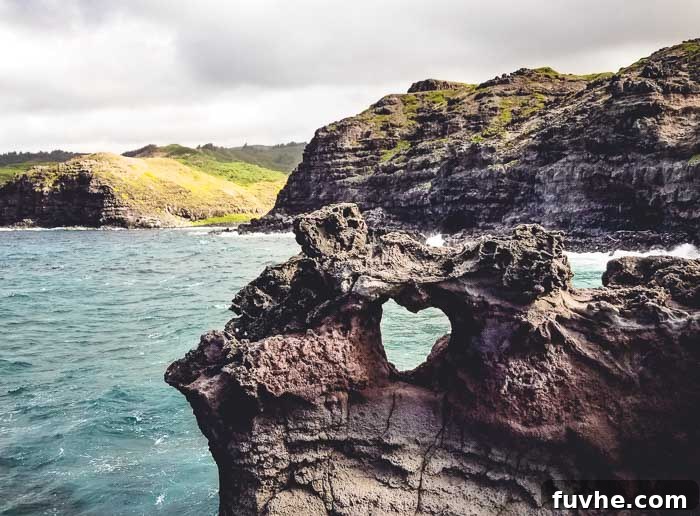 Unforgettable Maui Experiences 21 Heart Shaped Rock at Nakalele Point - Things to do on Maui - Running on Real Food