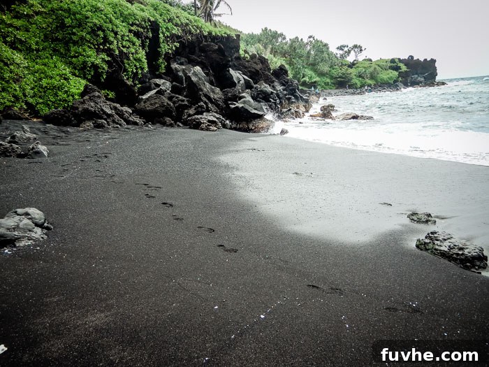 Unforgettable Maui Experiences 39 Black Sand Beach on The Road to Hana, Maui, Hawaii - Running on Real Food