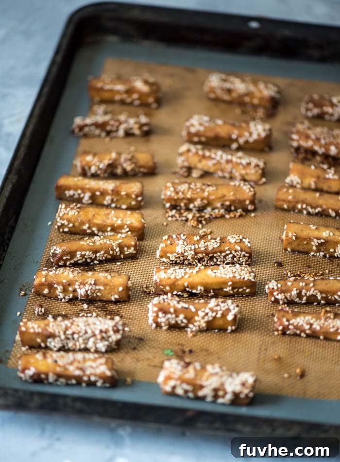Crispy Sesame Tofu Lettuce Bites 4 Baked Sesame Tofu Lettuce Cups - Running on Real Food