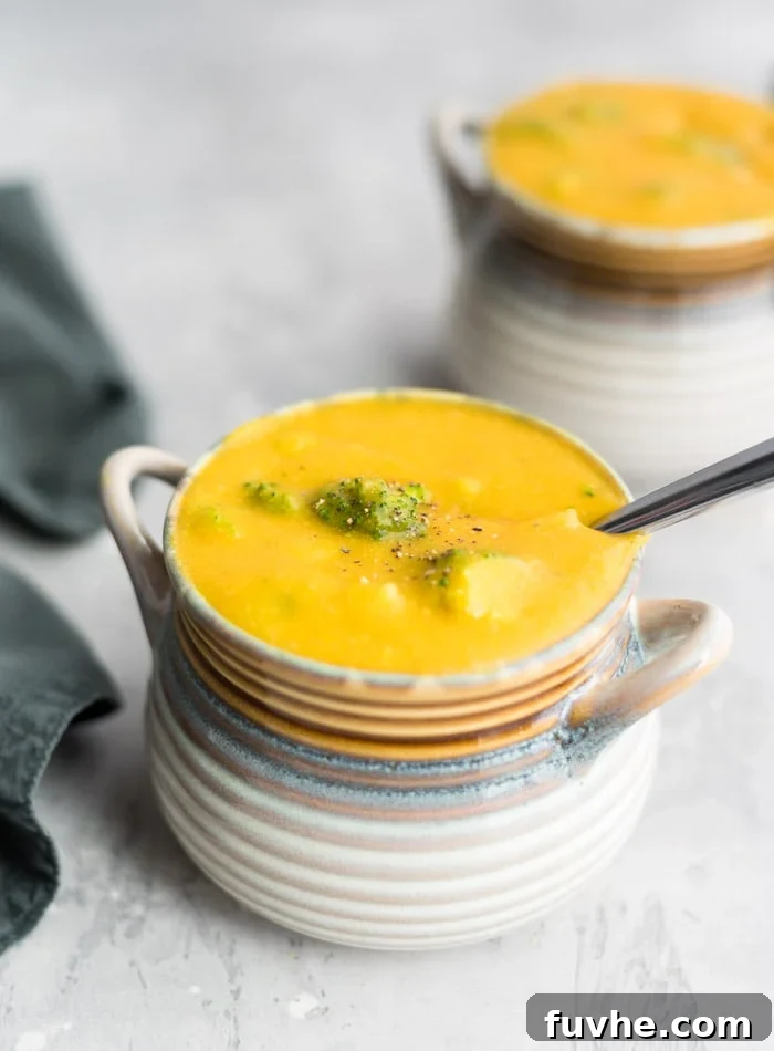 Velvety Vegan Broccoli Potato Cheeze Soup 2 Creamy Cheesy Vegan Broccoli Potato Soup - Healthy Plant-Based Recipe