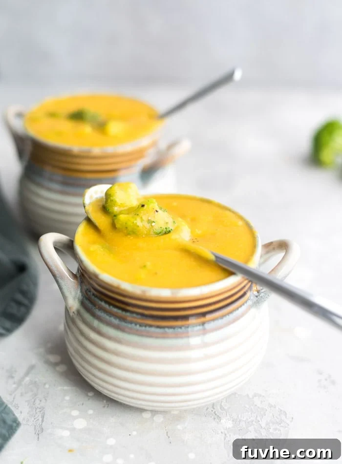 Velvety Vegan Broccoli Potato Cheeze Soup 3 Hearty Vegan Broccoli Potato Cheese Soup - Quick & Easy