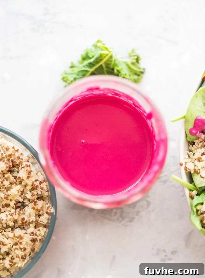 Wholesome Tempeh Quinoa Power Bowl 4 Creamy Beet Cashew Dressing - Running on Real Food