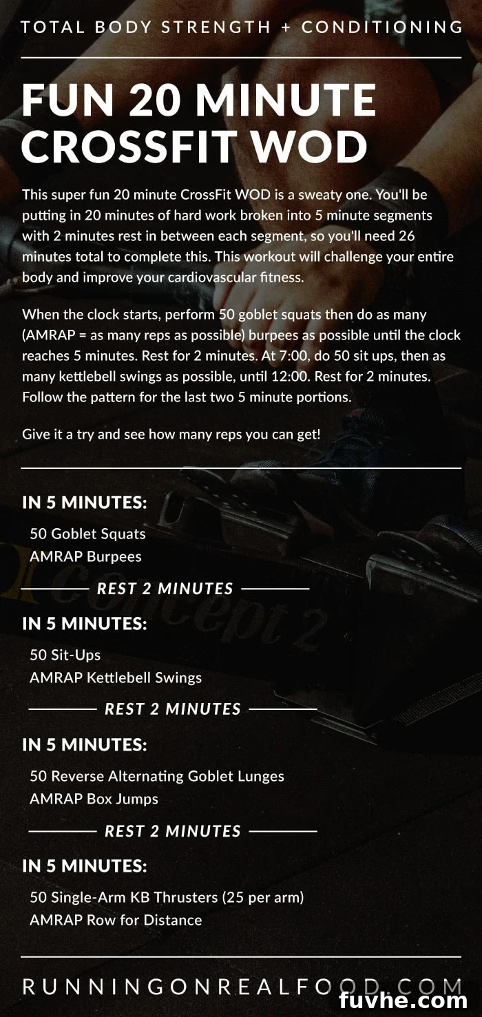 20-Minute Functional Power Up 2 High-Intensity 20 Minute Functional Fitness WOD for Strength and Conditioning