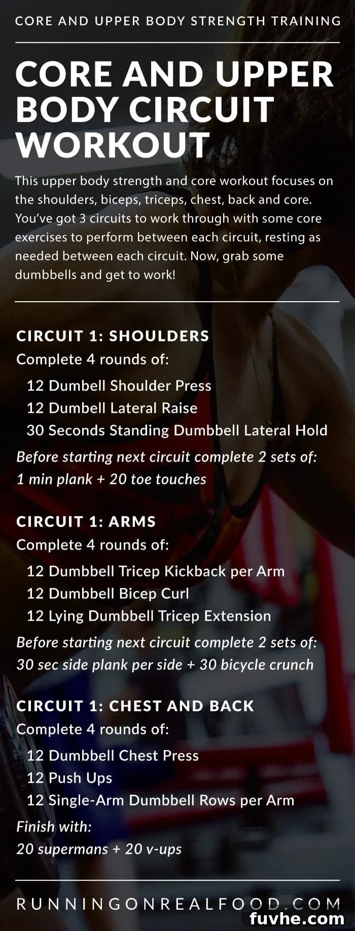 Core and Upper Body Circuit Training Workout