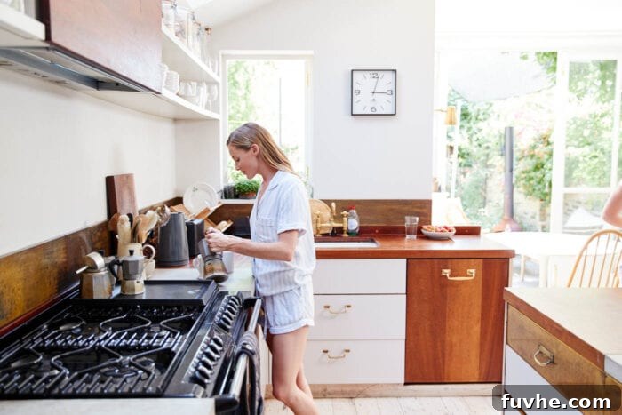 Iron Rich Vegan Foods 5 Women wearing pajamas in a kitchen and making fresh coffee.