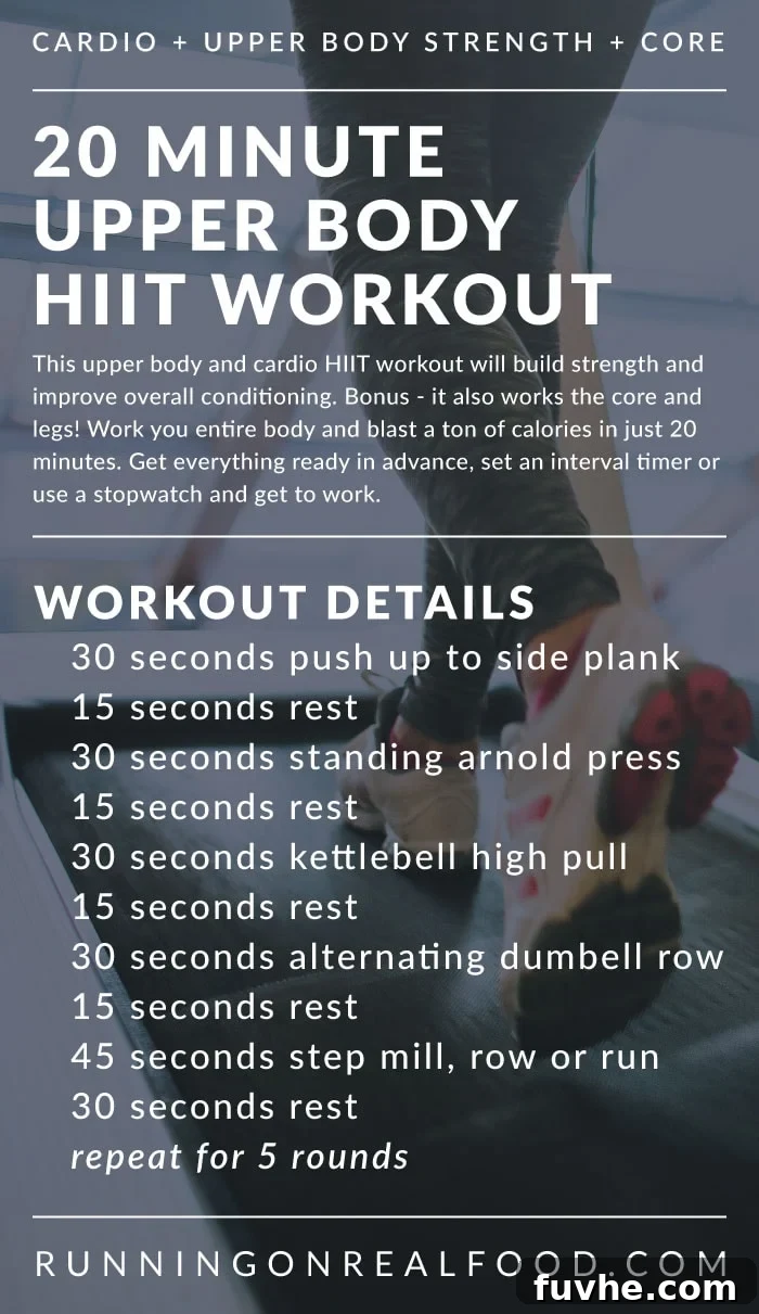 20 Minute Upper Body HIIT Workout
