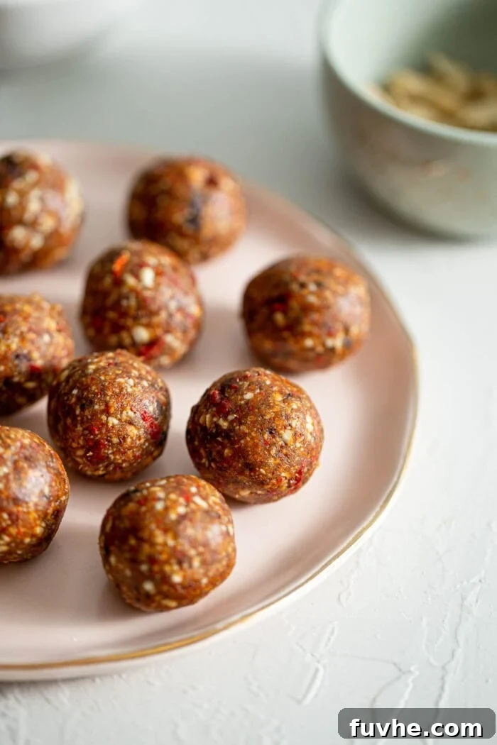 Fuel Your Journey: 14 Vegan Road Trip Snacks 5 A plate of goji berry energy balls.
