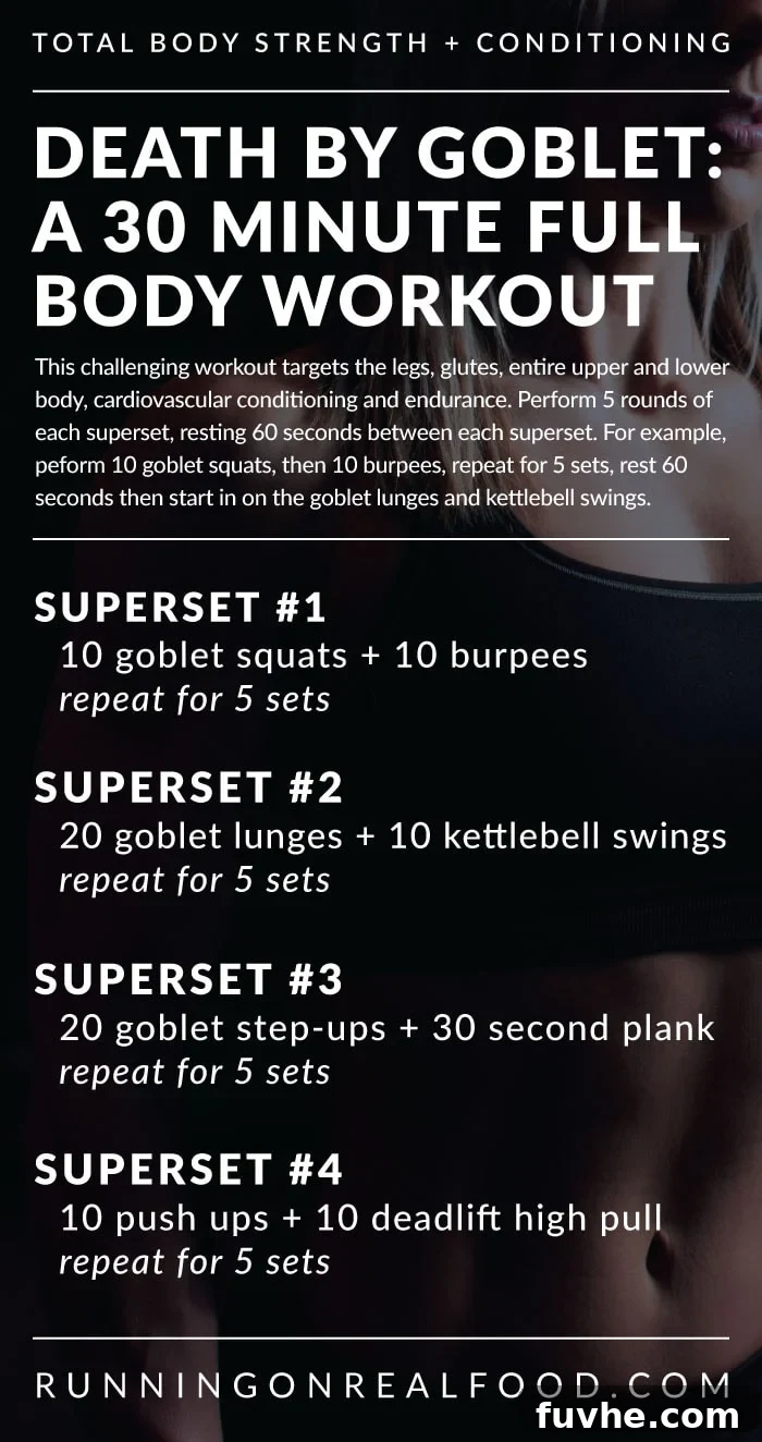 Death by Goblet: A 30 Minute Full-Body Workout for Strength and Conditioning