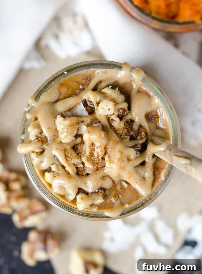 Healthy Vegan Pumpkin Spice Latte Smoothie with Coffee and Plant-Based Protein for a nutrient-rich fall drink