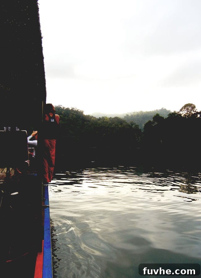 Our local guide navigating the beautiful Chiew Lan Lake