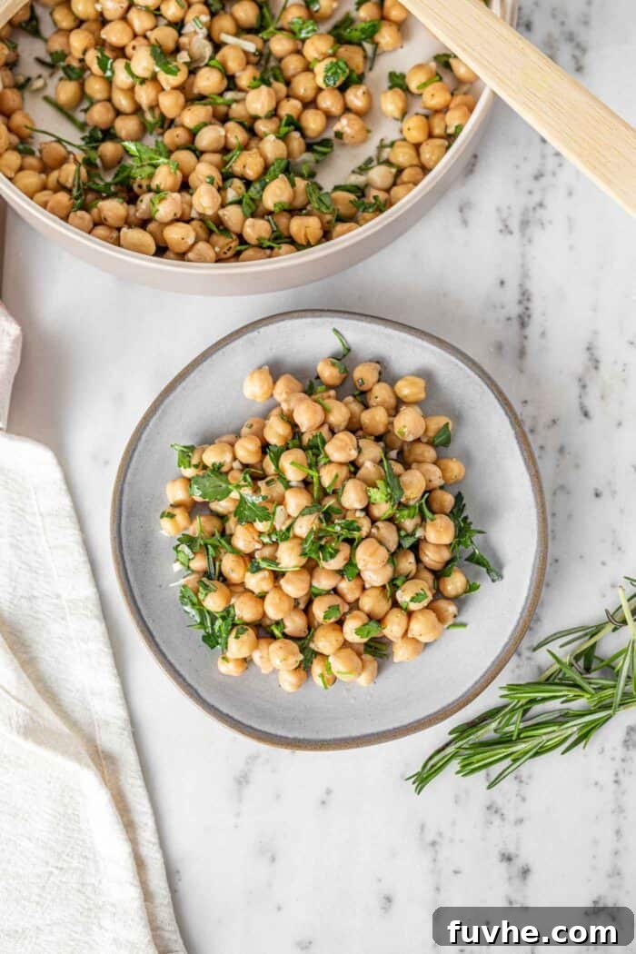 Bright Lemon Garbanzo Salad 5 Multiple servings of lemon chickpea salad beautifully plated, ready for a healthy and satisfying meal.