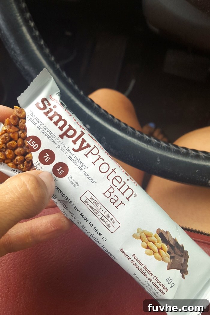 Simply Protein Bar, a high-protein vegan snack option for flexible dieting and macro tracking.