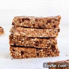 Stack of 4 chocolate chip granola bars.
