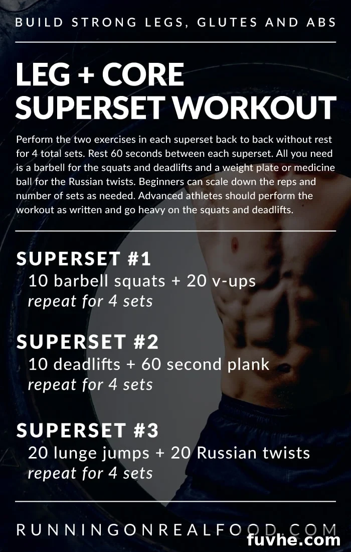 Superset Blast: Leg and Core Power 2 Leg and Core Superset Workout