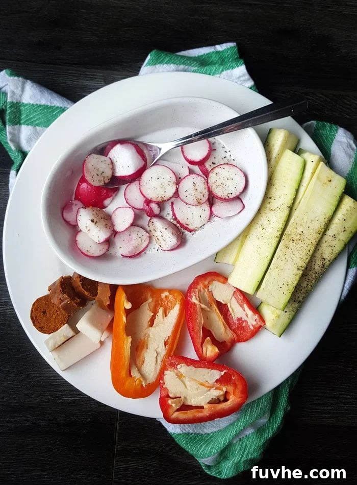 Mastering Macros: 23 Vegan Meals and Snacks 11 Thinly sliced radishes with salt and pepper, a simple and healthy vegan snack.