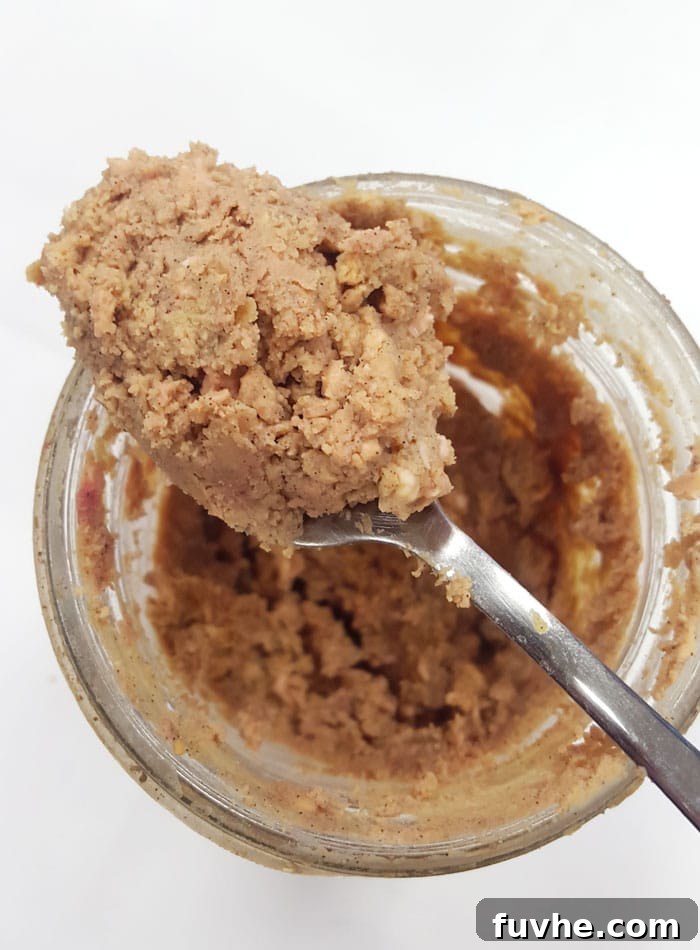 Mastering Macros: 23 Vegan Meals and Snacks 13 Cookie dough overnight protein oats with Vega protein, a delicious and macro-friendly vegan breakfast.