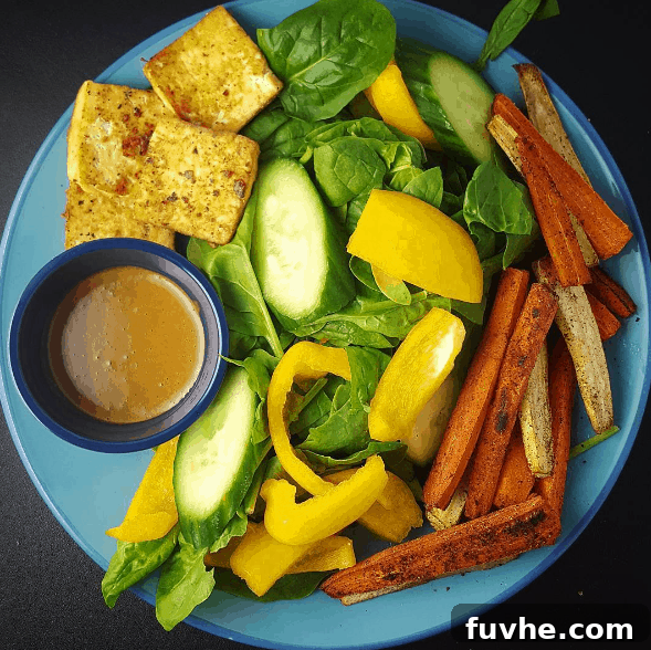 Mastering Macros: 23 Vegan Meals and Snacks 9 Low-fat peanut sauce for dipping baked tofu or raw veggies, a macro-friendly vegan condiment.